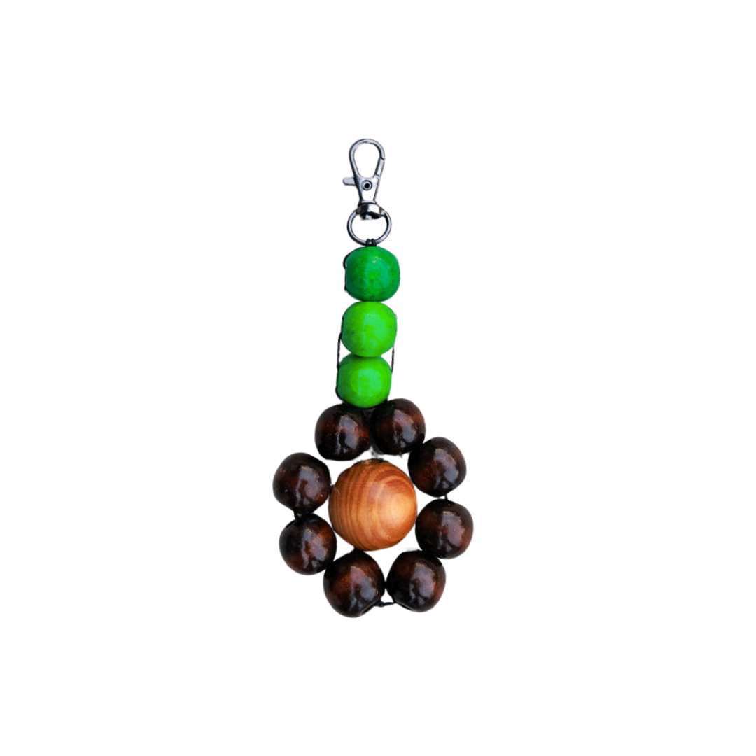 tamarind brown flower keychain 2.0