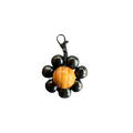 boba black flower keychain