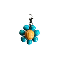 buko teal flower keychain
