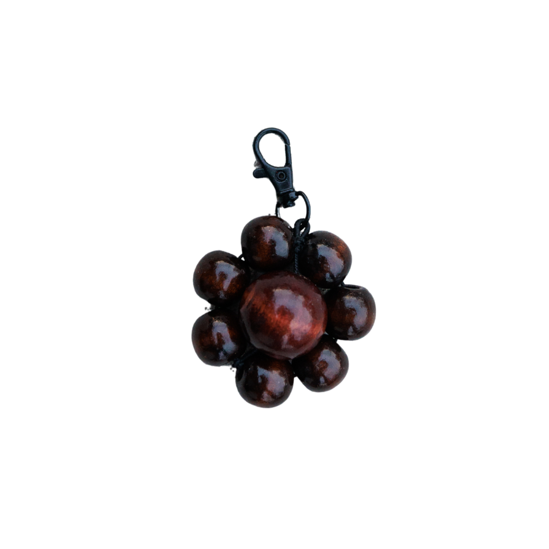 tamarind brown flower keychain
